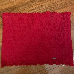 hollister red tube top